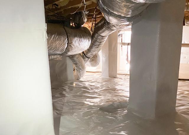 By encapsulating the Crawl Space with the CleanSpace Crawl Space Encapsulation System, we are able to help the homeowner reduce the relative humidity level to under 55% where mold cannot grow.