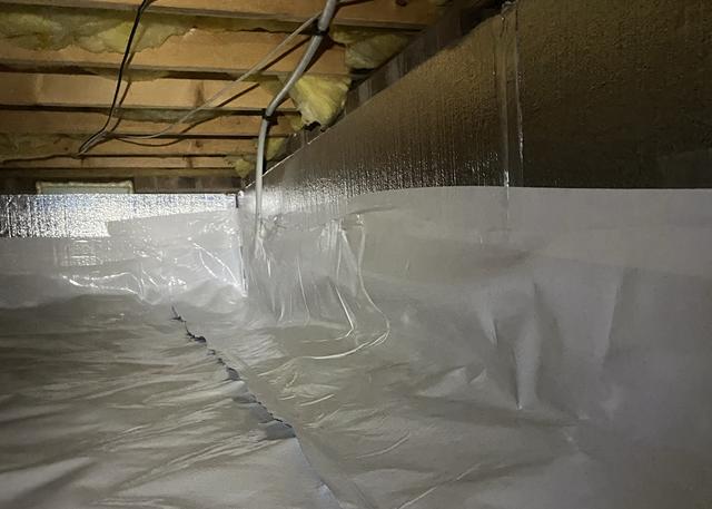 The CleanSpace Encapsulation System reduces the moisture level and humidity in the crawl space which doesn't allow mold and mildew to grow.