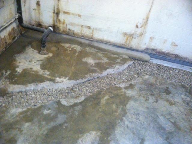 <p>Here is the repair on the front and side wall of the Fort Knox basement. They did the same on this wall as the back wall (to allow water flow to flow from the Waterguard directly to the sump pump and bypass the lower area of the concrete where Flowguard SS was used).</p>