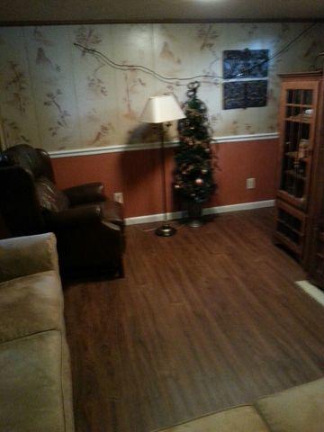 <p>Photo of the finished product; a waterproofed basement with water proof wall panels and water proof flooring in Kirkwood, IL</p>