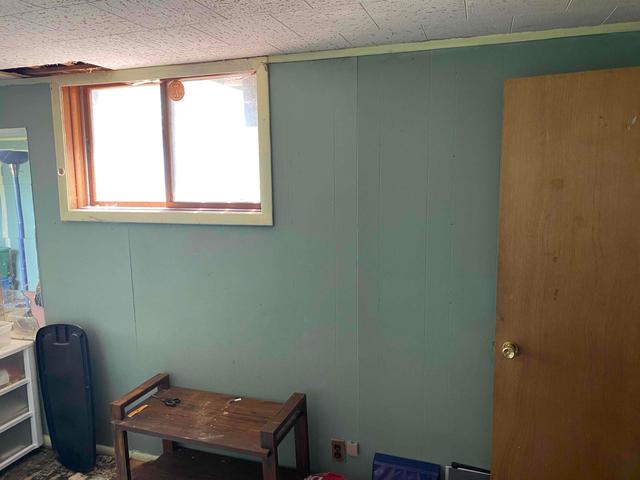 Water Damage at Rim Joists and Wall