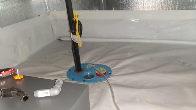 Dehumidifier to sump