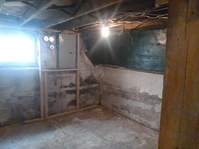 dampness in basement.