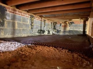 Laying down CleanSpace drainage matting