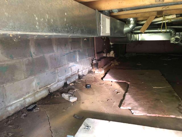 Before Photo - Shifting Foundation Due To Increased Soil Pressure