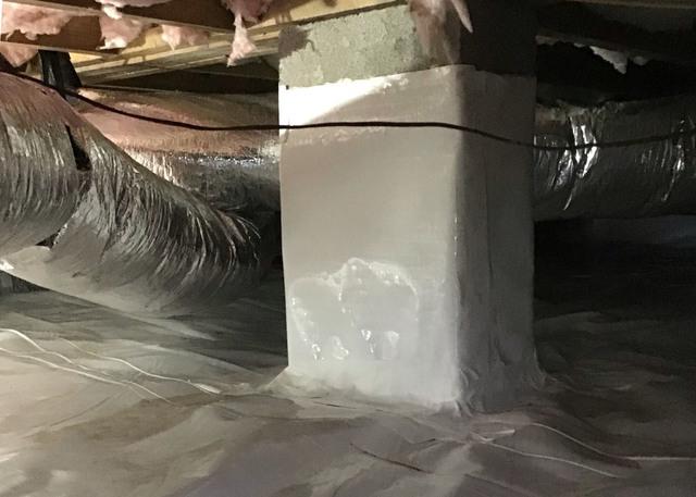 Wrapping the Crawl Space Piers