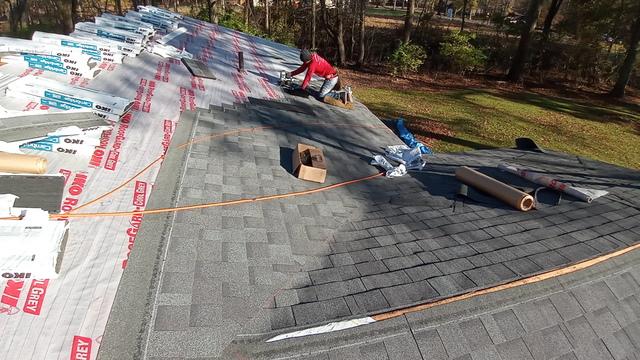 New Shingles Installed over Weatherproof Liner