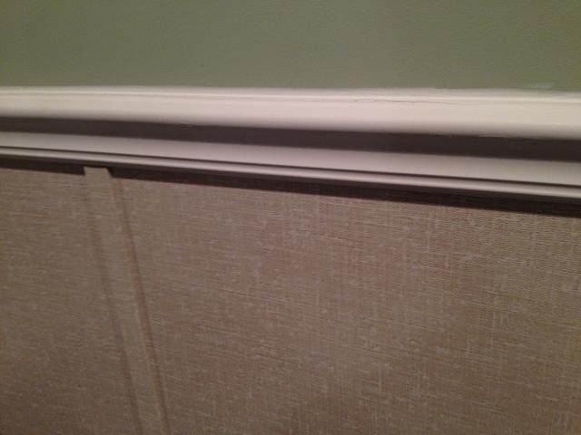 Close-up of wall trim