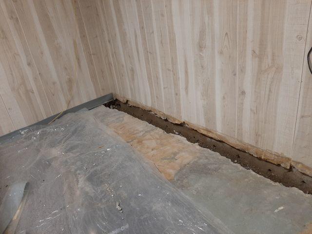 Digging the trench.