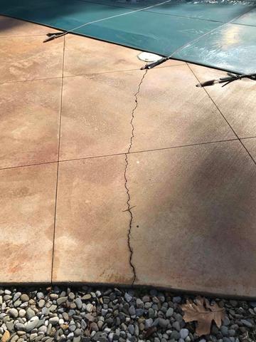 Cracks in Concrete Pool Deck