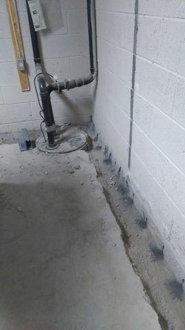 Digging a Channel for French Drain System