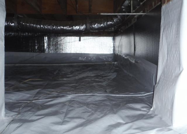 The SilverGlo Insulation Panels have an R- 11 rating, along with shedding water makes it the perfect insulation for the crawl space.