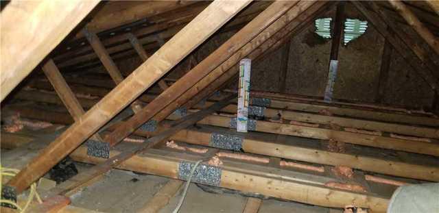 Grenier pendant les travaux - Sceller les fuites d'air