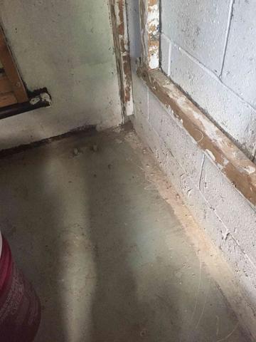 The worst spot for seeping was the corner directly behind the equipment