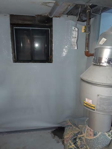 CleanSpace® brightens up the room while providing a watertight seal between the bare foundation wall and the room