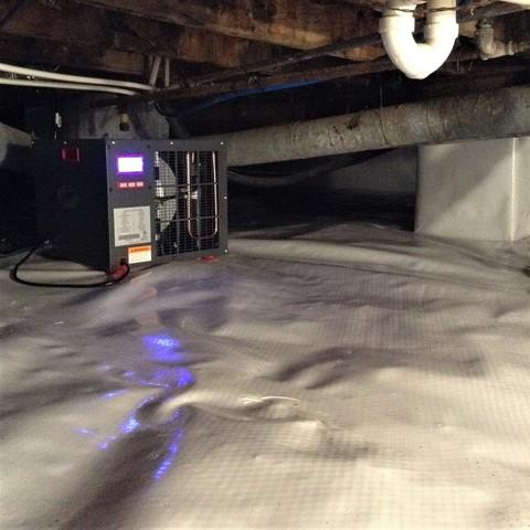 Crawl Space Encapsulated & Dehumidifier Installed in Brighton, MI