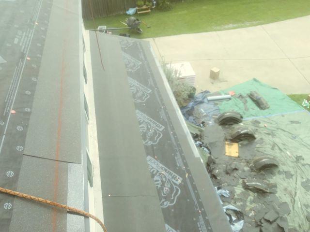 Installing ice and water shield and synthetic felt