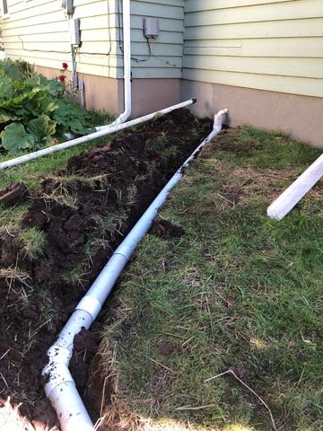 Discharge Line Installed and Buried