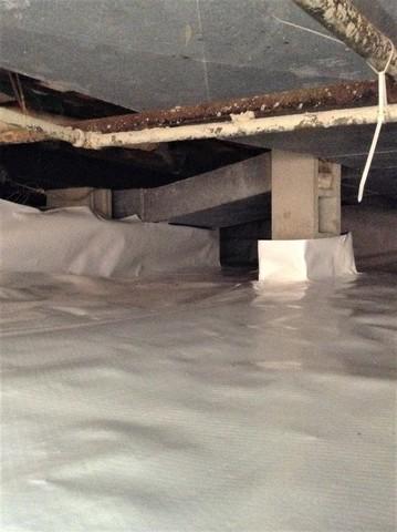 Wet Crawl Space Waterproofed & Encapsulated in Chesterfield, MI