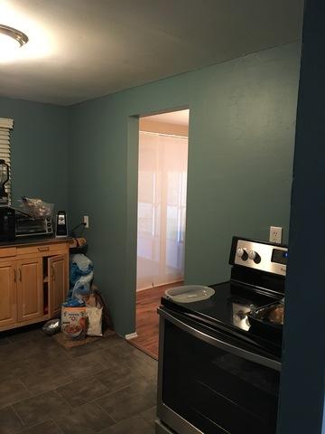Dark small kitchen