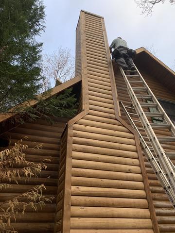 New log cabin siding
