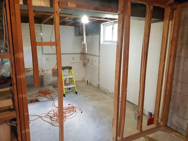 Removed finished walls