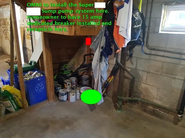 Sump location