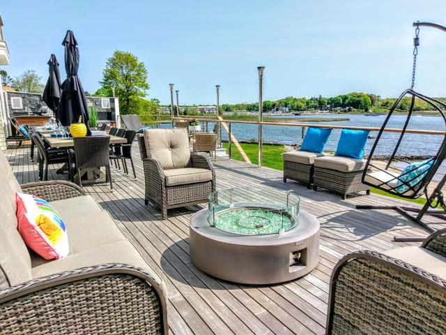 Sit and relax on this gorgeous deck. Plenty of space to accommodate family and friends.