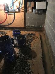 Installing the french drain