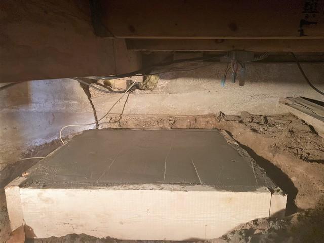 Crawl Space Footing Poured in Luck, WI