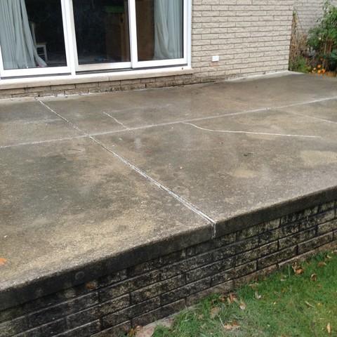 Cracked Concrete Porch Sealed & Leveled in Auburn Hills, MI