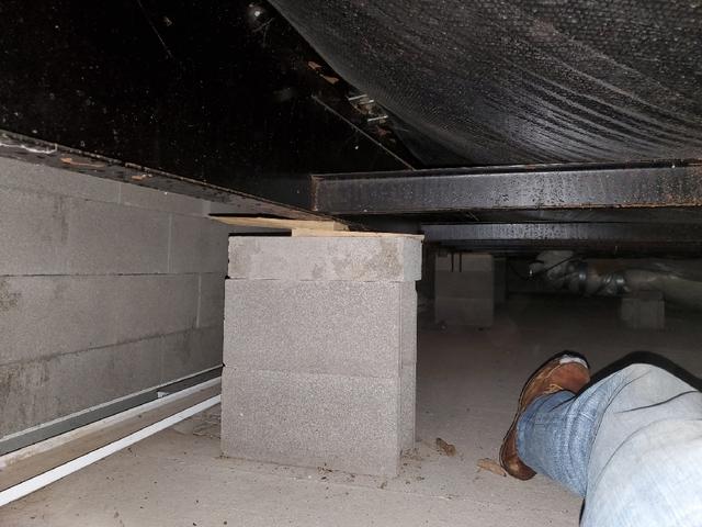 Before Photo - Exposed Crawl Space