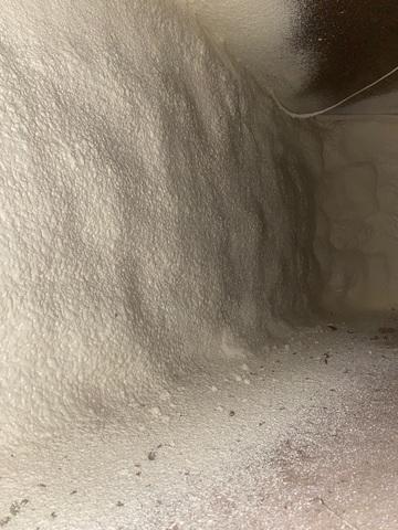 Closed Cell Spray Foam Applied To Rim Joists and Walls In Cloquet, Minnesota