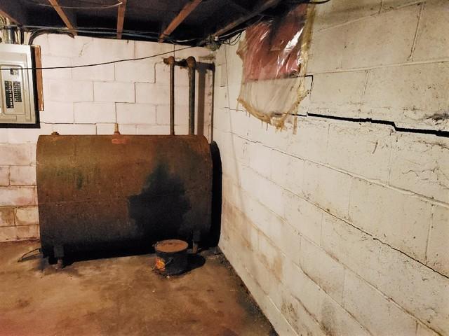 Bowing Basement Wall in Mountain Iron, MN