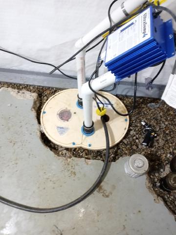 Basement Sump Pump in Progress