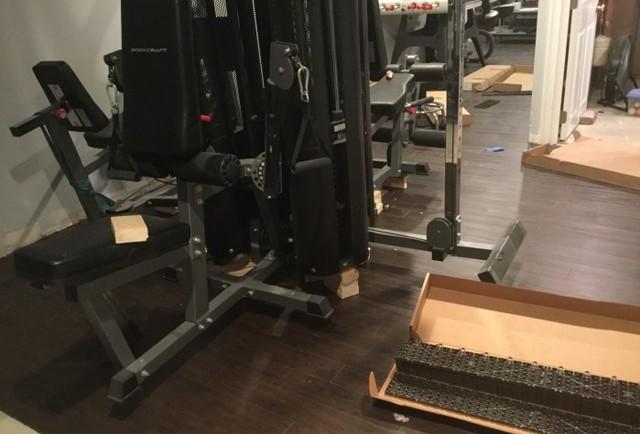 Installation Almost Finished In the Basement Gym Area