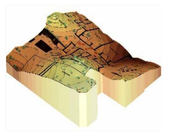 3D Topo Map of Home's Foundation