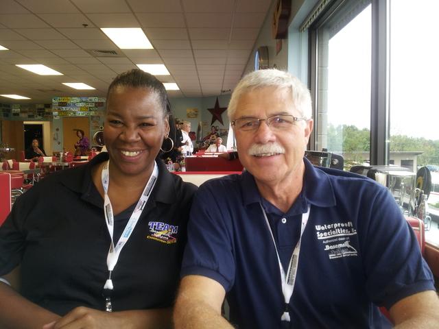 The Basement Systems Sequel Star takes a picture with a fan!