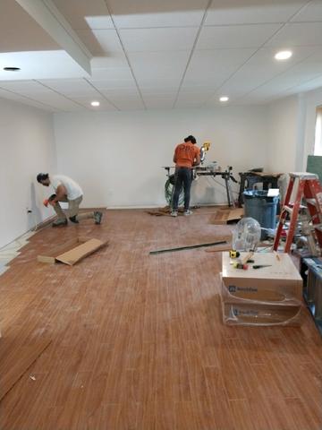 Living Room Installation in Progress