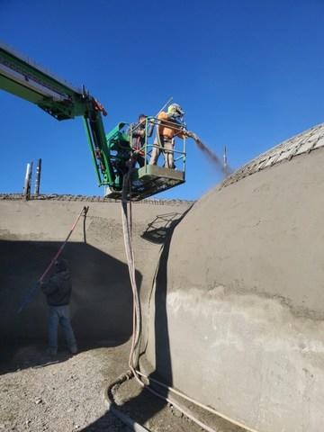 Applying Shotcrete-Fernley, NV