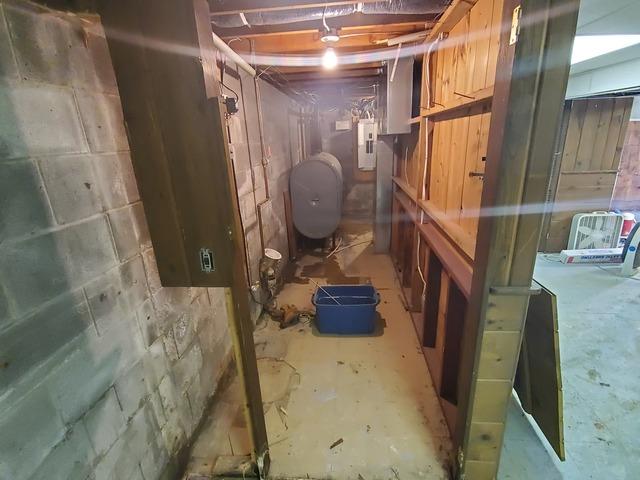 Left Wall To The Oil Tank