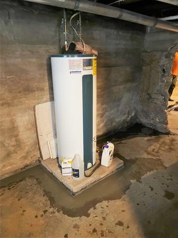 Water Heater Protected from Basement Leaking