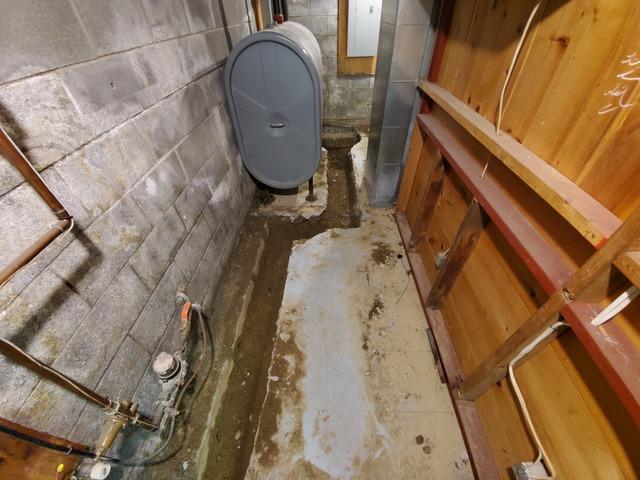 Piping and Gravel Laid Near The Oil Tank