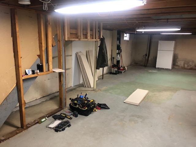 The basement before TBF of WNY started work on it.