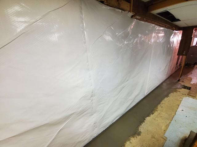 Concreting Over Our System Along The Left Wall