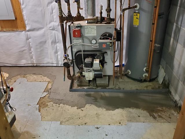 Concreting Over Our System Behind The Boiler