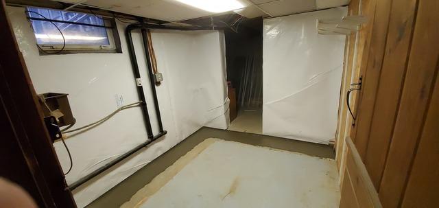 Concreting Over Our Systems Along The Right Wall And Their Storage Area