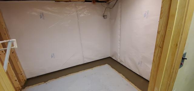 Concreting Over Our System Along The Left Wall And Their Storage Space