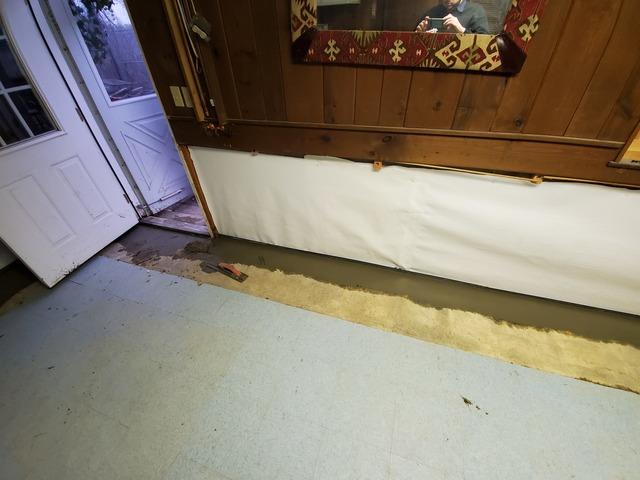 Concreting Over Our System Along the Right Wall