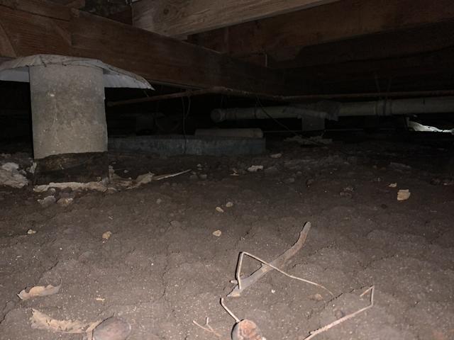 Before Crawl Space Remediation